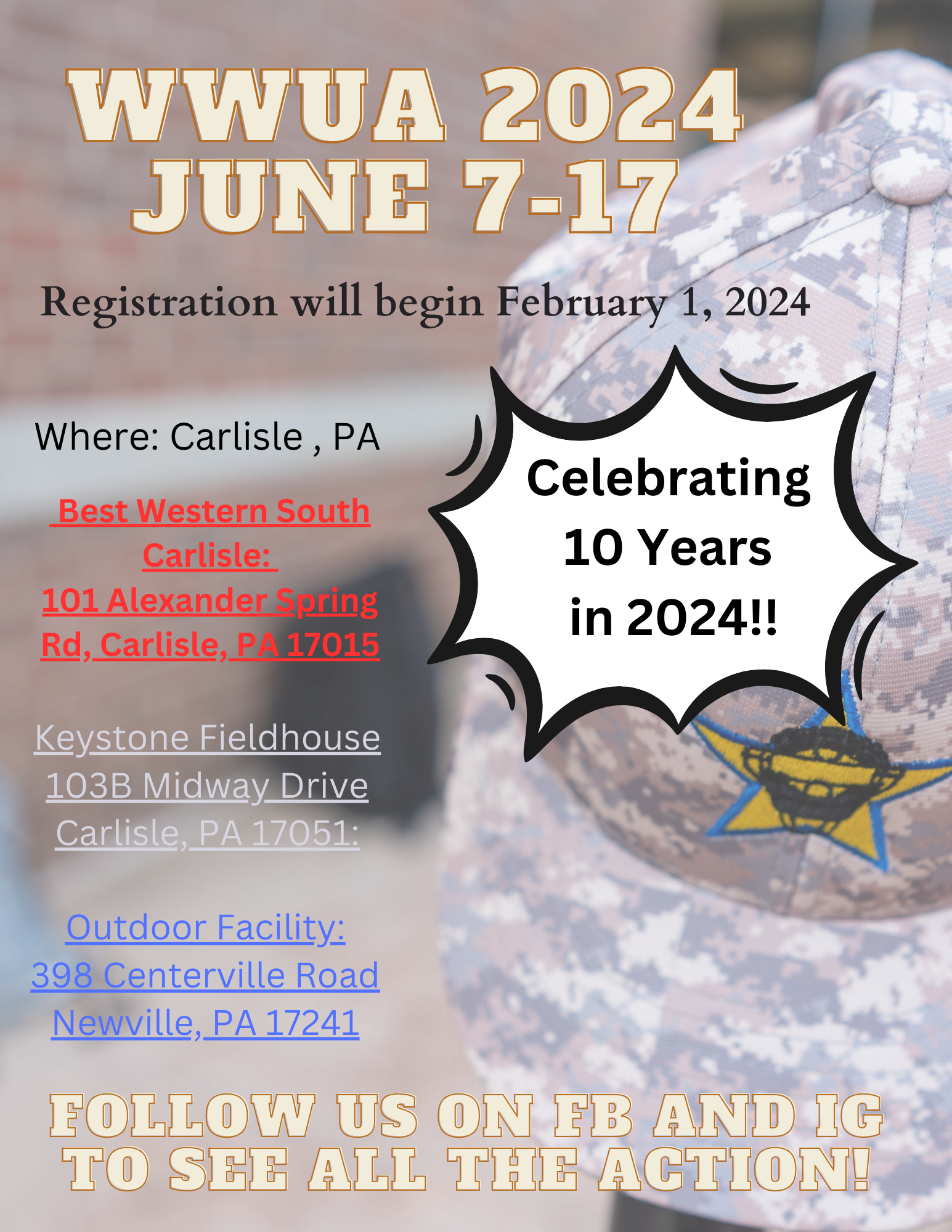 WWUA 2024 June 7-17 2024 in Carlisle PA
